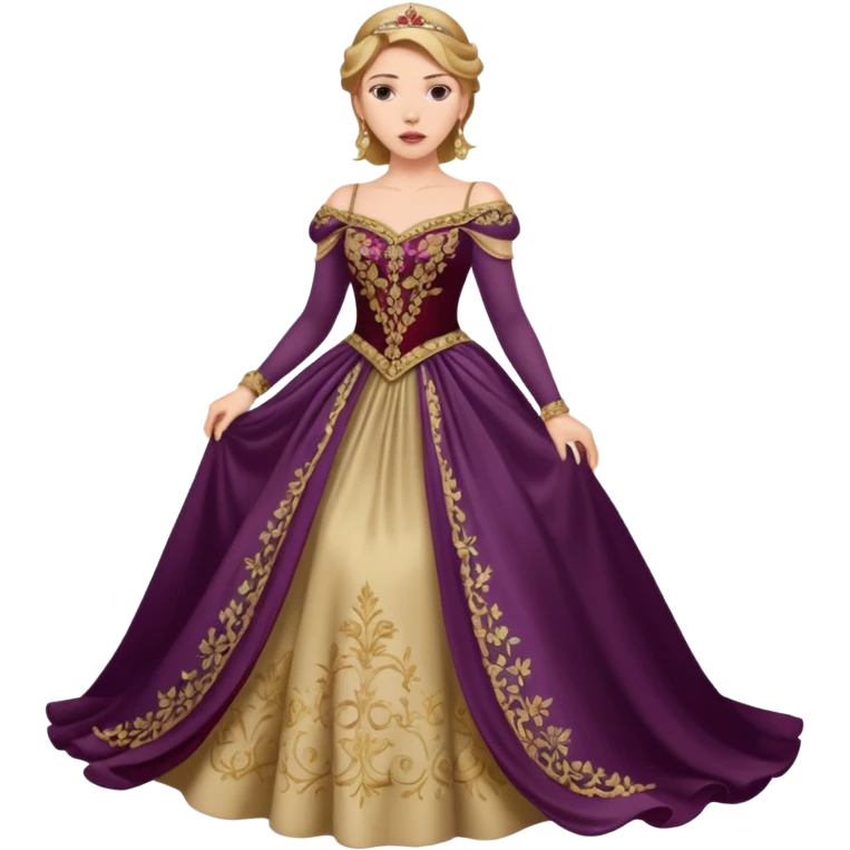 Scarlett Johansson in a princess dress emoji