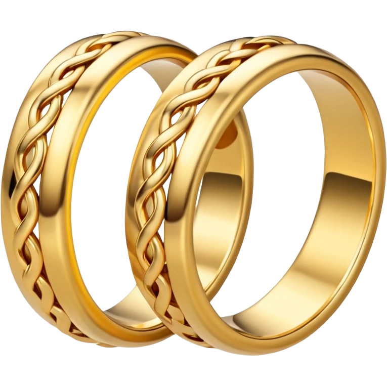 Wedding rings with brilliant  emoji