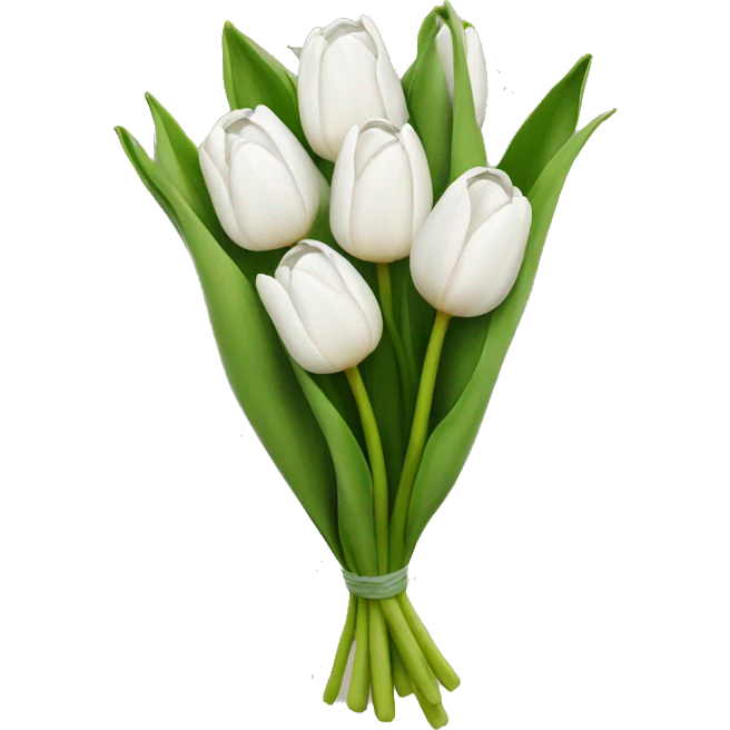 white tulip bouquet  emoji