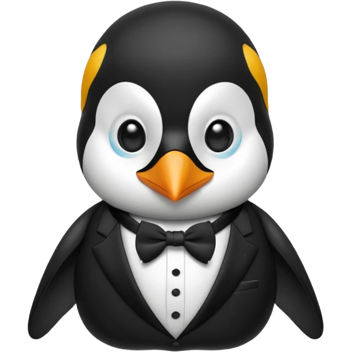 Penguin wearing I emoji