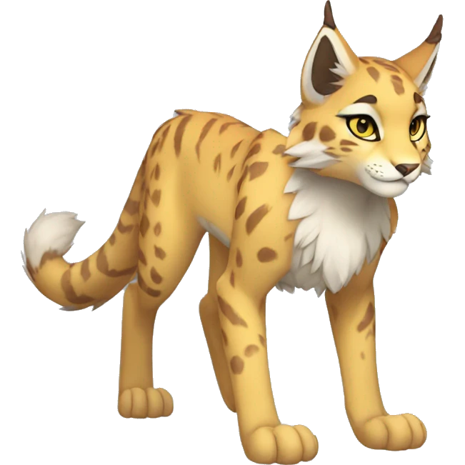 Anthro Sona Lynx-Fakémon Full Body emoji