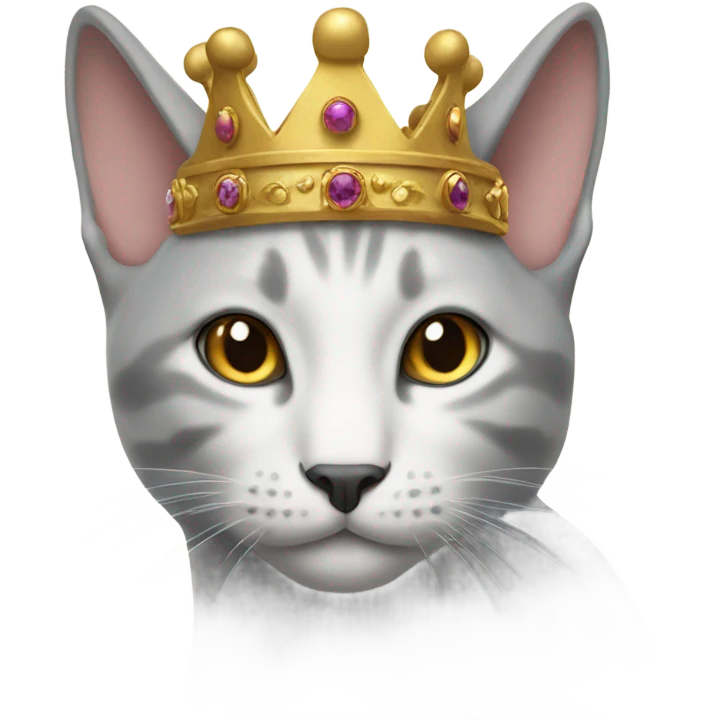 Cat wearing a crown emoji