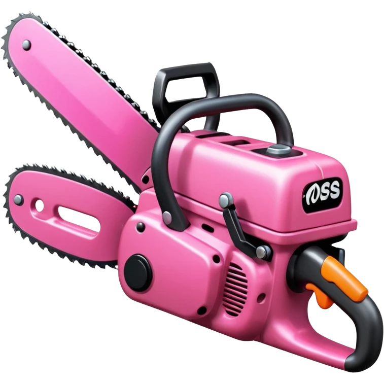 Pink chainsaw emoji