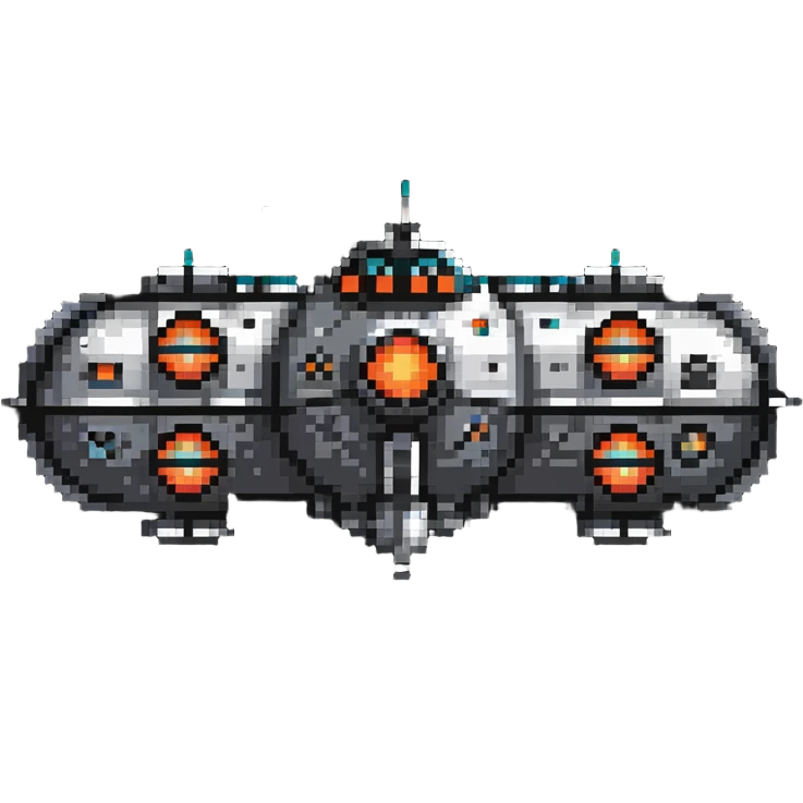 1960s retro space cruiser with round portholes emoji