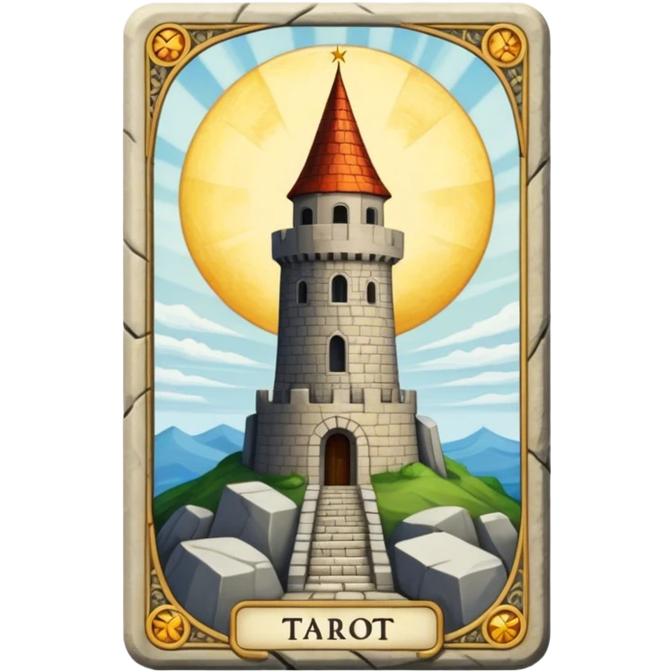 The tower tarot card emoji
