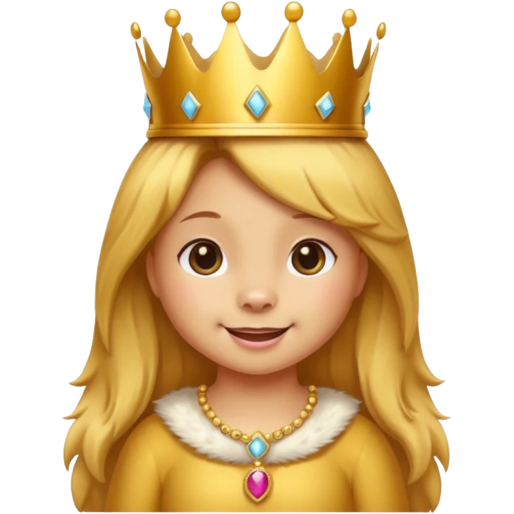 Girl bear with crown emoji