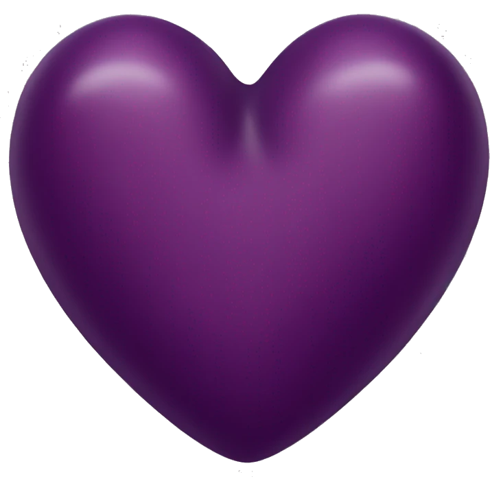 Emoji heart plum colored emoji