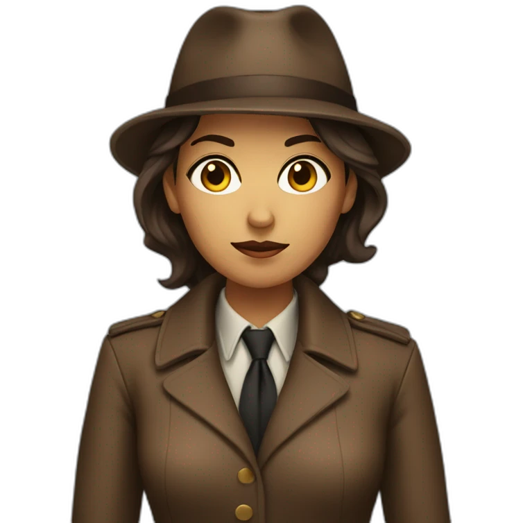 woman brown midhait detective emoji
