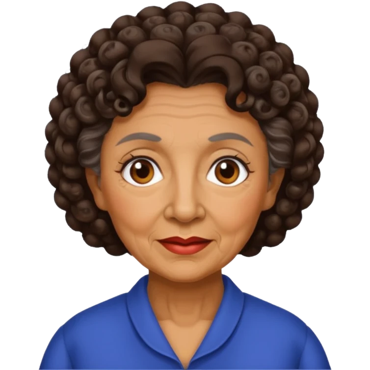 Mi abuela es morena con el pelo rizado y con la piel clara  emoji