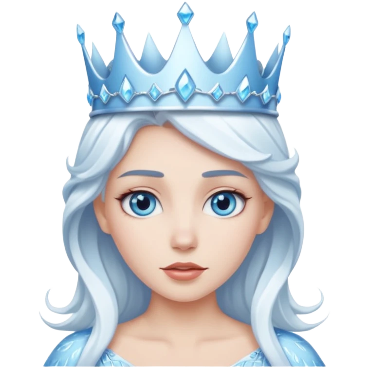 Ice queen with crown emoji