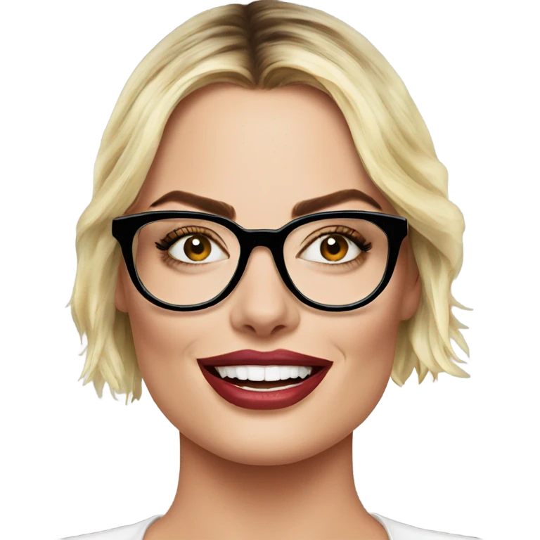 :Margot Robbie: glasses  emoji