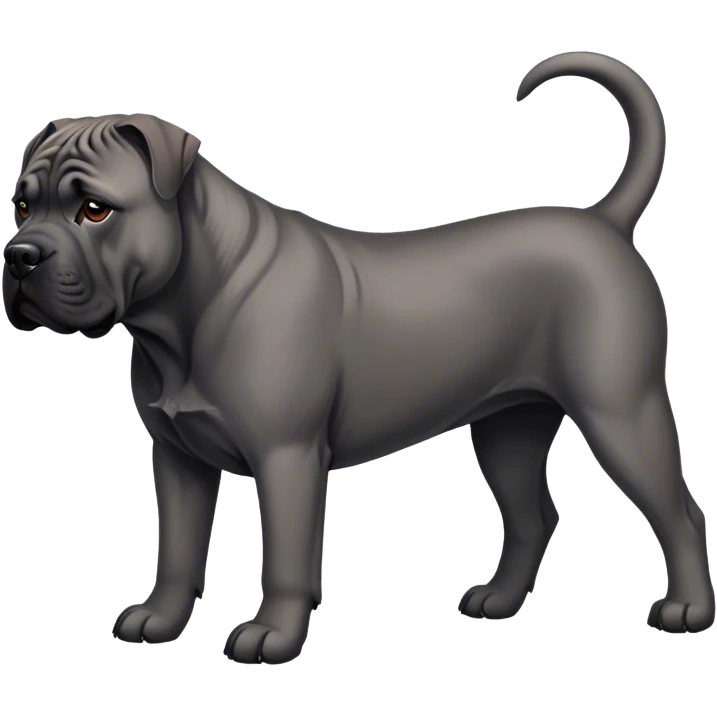 Cane corso with cropped tail emoji