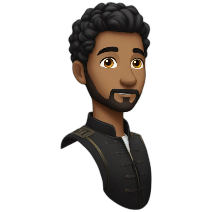 kinglsey ben-adir handsome short hair black emoji