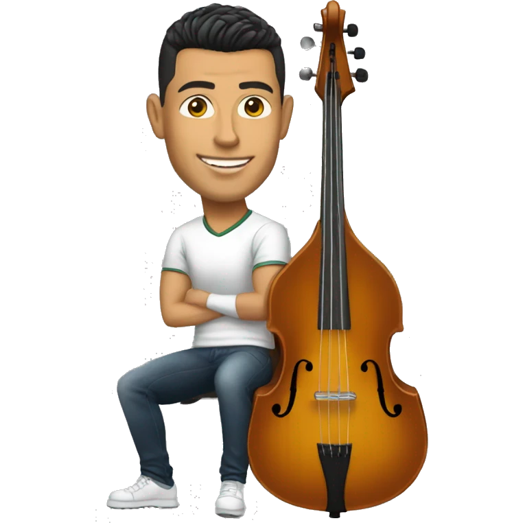 ronaldo playing uprigth bass emoji