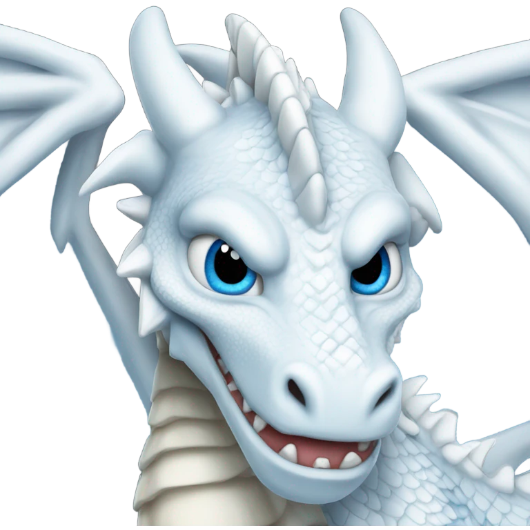 Blue Eyed White Dragon emoji