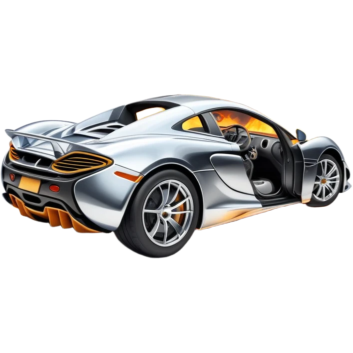 sorayama mclaren car crash fire and smoke explodsion  emoji