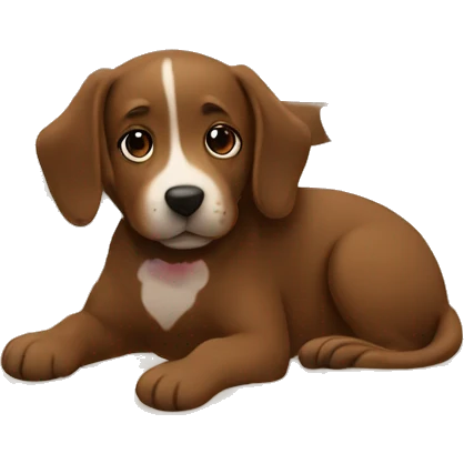 Cozy bed with laptop and hot chocolate and puppy emoji