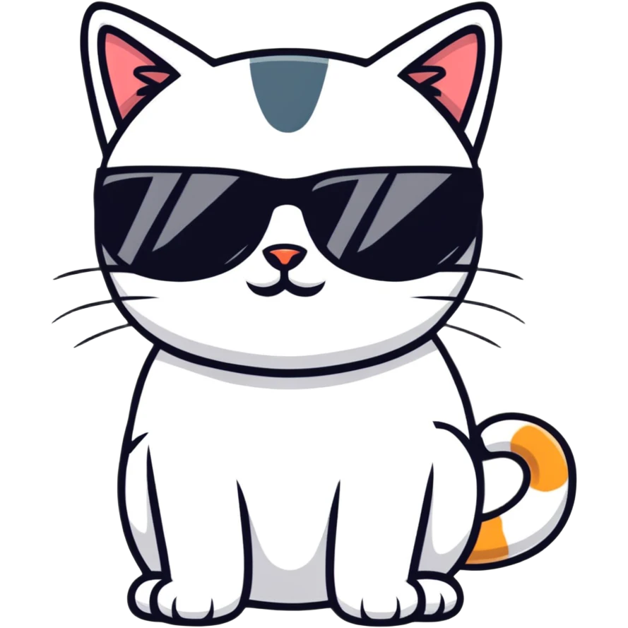 Cat with sunglasses emoji