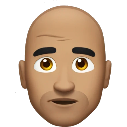 The Rock with raised eye brow  emoji
