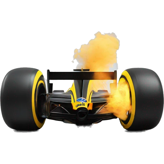 burnout F1 Wheel in smoke emoji