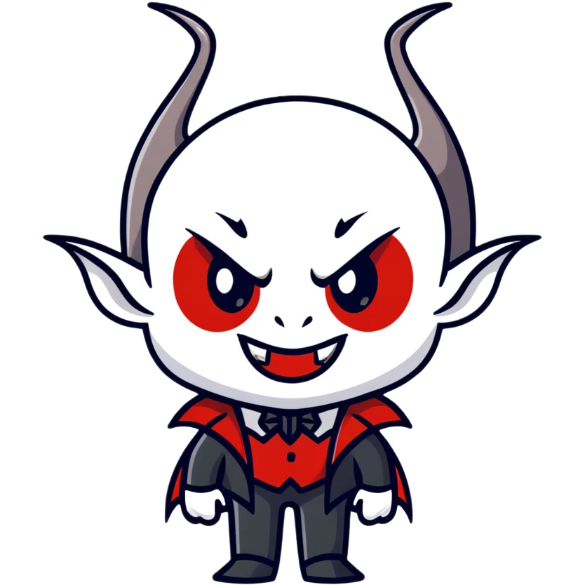Elegant vampire with small horns emoji