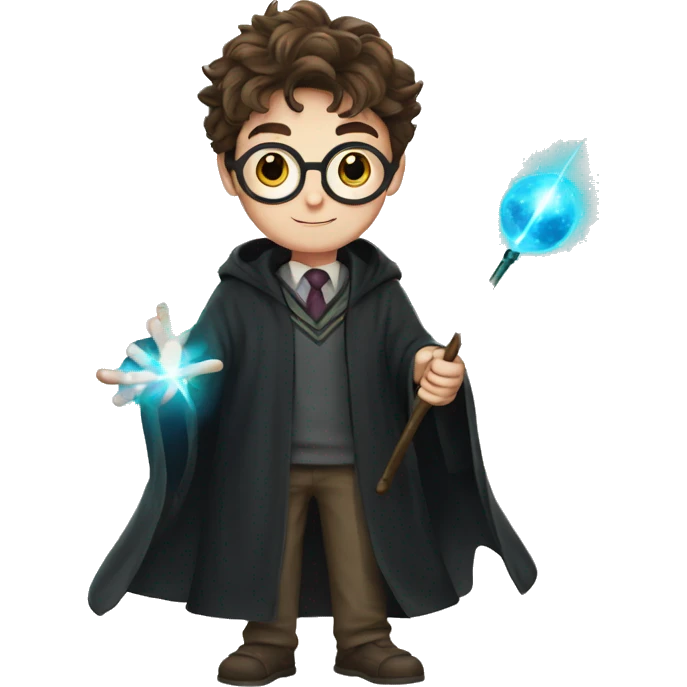 Harry Potter with a magic wand emoji