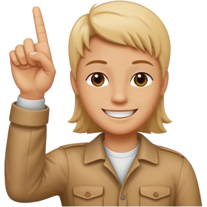 Smiling middle finger emoji