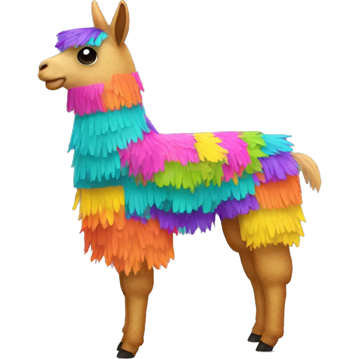 colorful llama-shaped pinata emoji