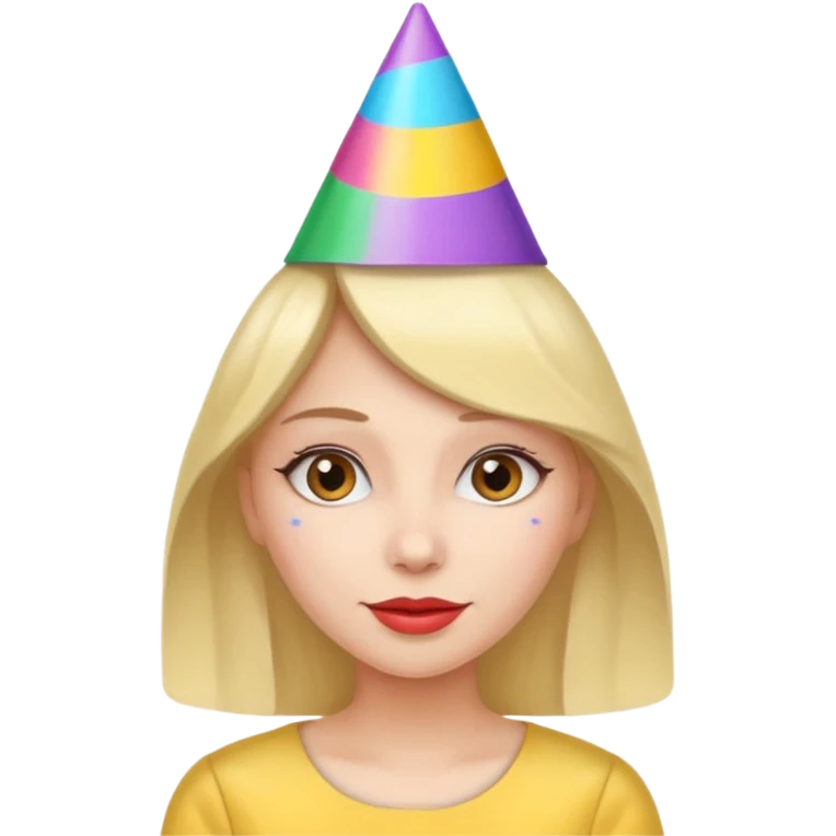parti şapkalı kadın emoji