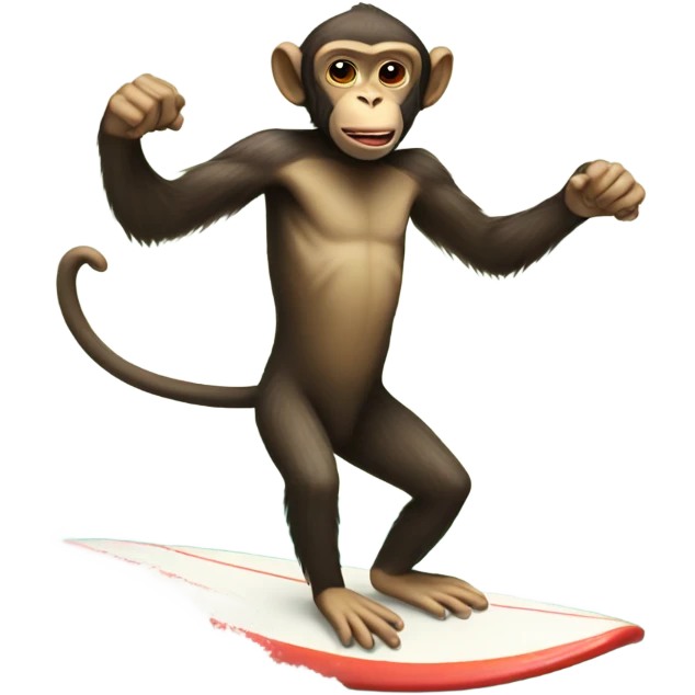 Surfing monkey emoji