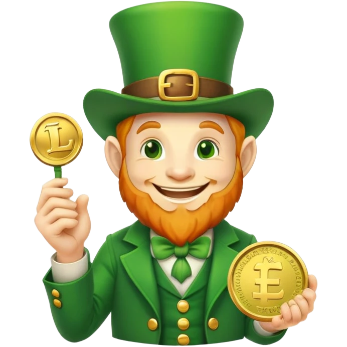 Липрикон с надписью Lepreon для мем коина  emoji