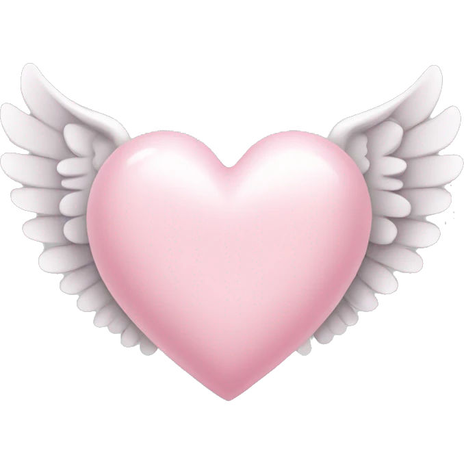Light pink heart with wings  emoji