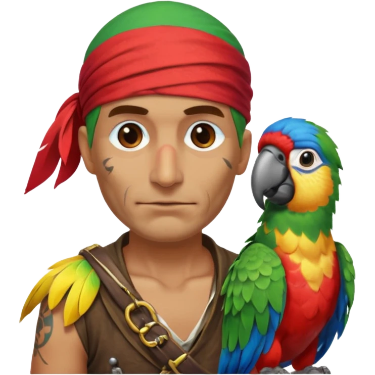 pirate and parrot emoji