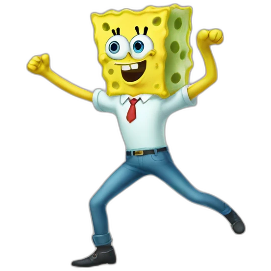 SpongeBob dancing the floss emoji