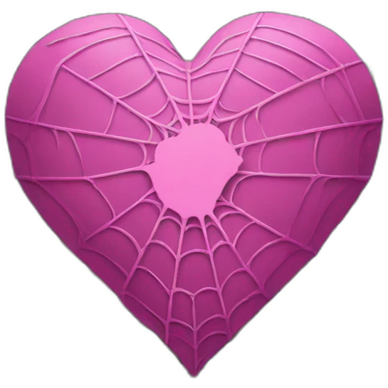pink heart in a black spiderweb  emoji