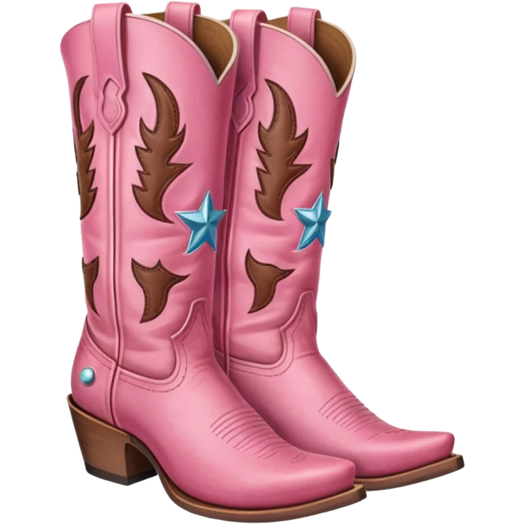 pink cow girl boots emoji