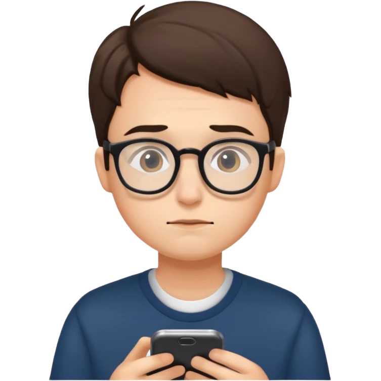 ученик сидит в телефоне, отвлекается от подготовки к экзамену и сидит ленивый emoji