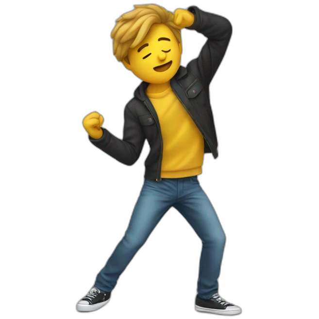 Homme faisant un dab emoji
