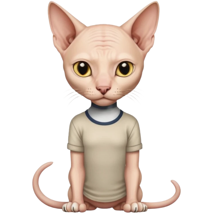 sfenks cat with shirt  emoji