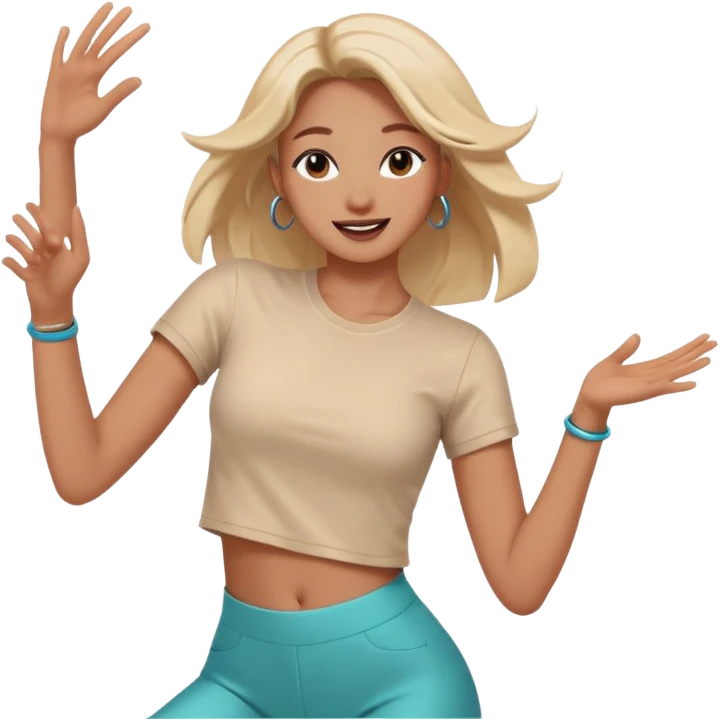 tiktok dance half body no tiktok logo emoji