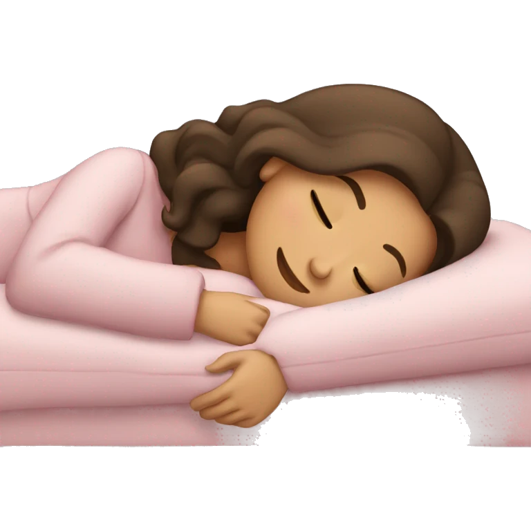 Brunette girl sleeping emoji