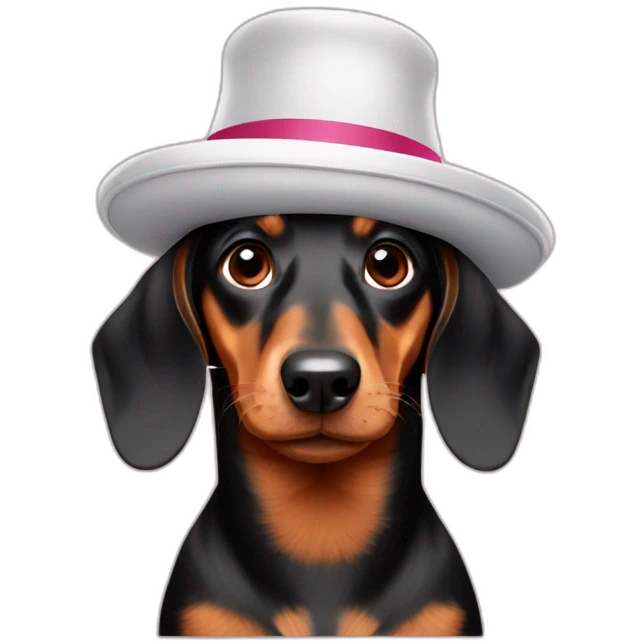 Dachshunds With hat emoji