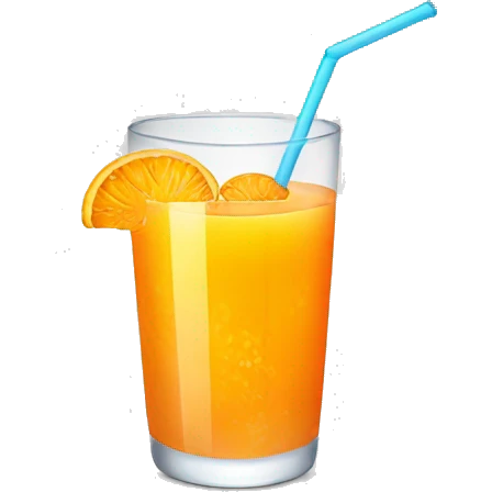 Orange juice with ice emoji