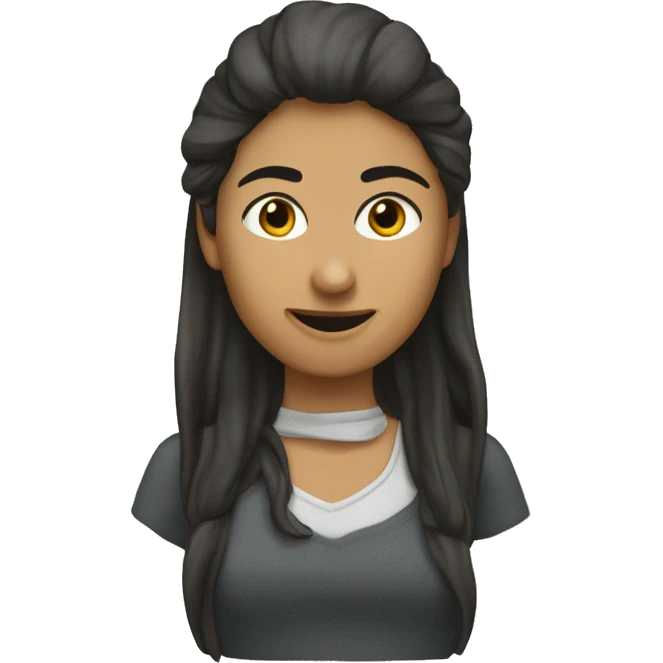 полусонная девушка в нашниках и телефоне emoji