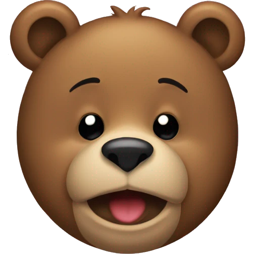 The bear kisses emoji