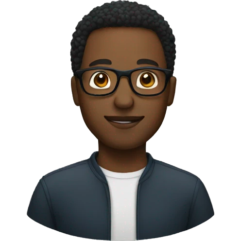 black men with glasses emoji