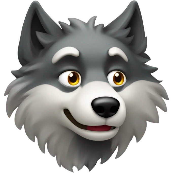Un lobo solitario gótico  emoji
