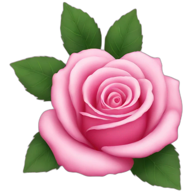 Pink rose emoji