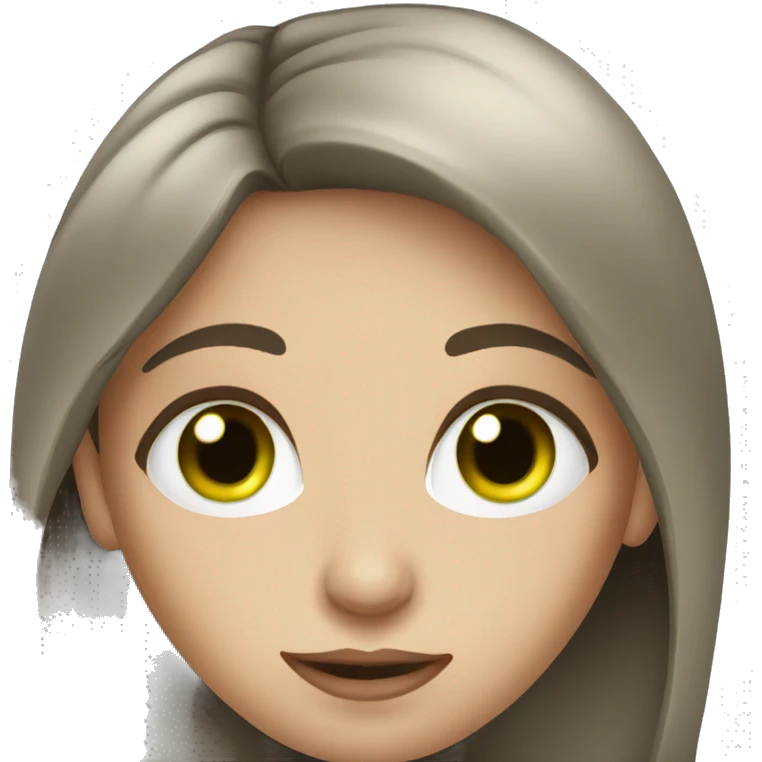 Brunette women with green eyes and fair skin  emoji