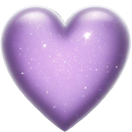 Lilac heart with silver sparks like this 💖 emoji